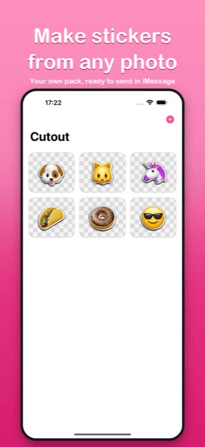 Cutout app shown on iPhone