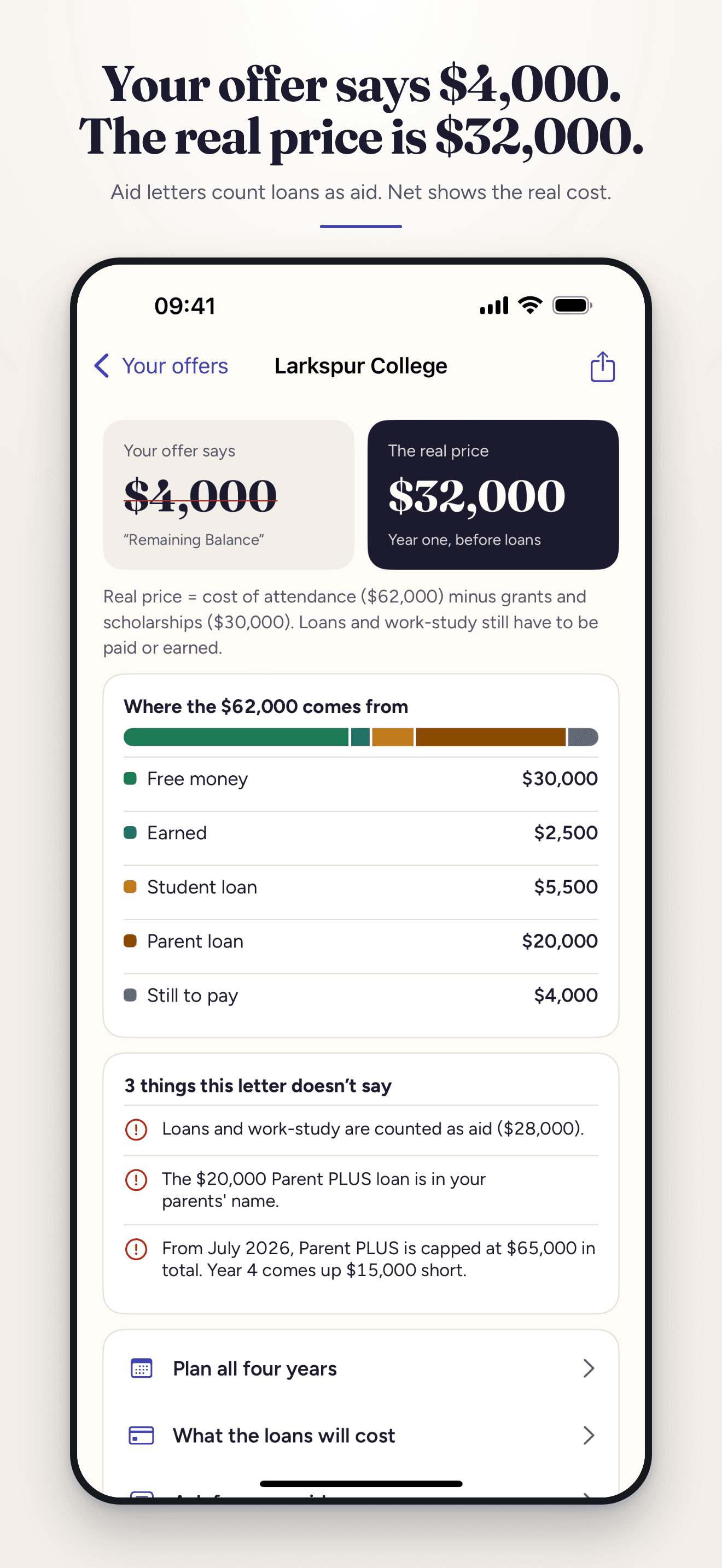 Net app shown on iPhone
