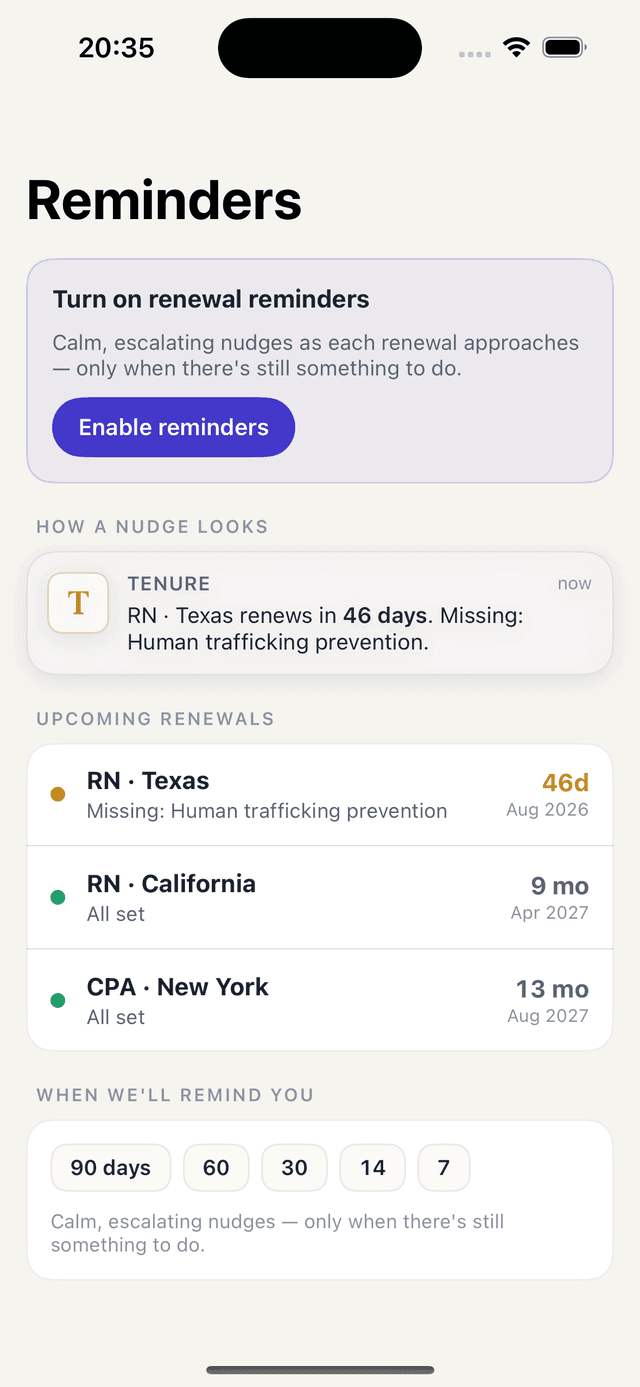 Tenure screenshot 4