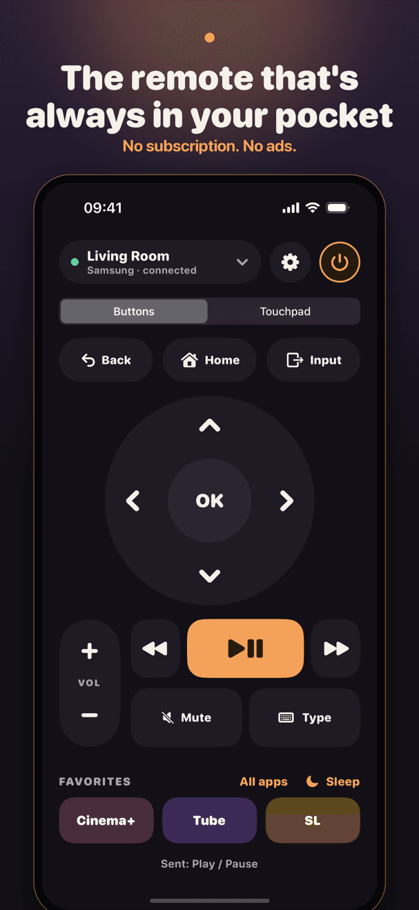 Couch app shown on iPhone